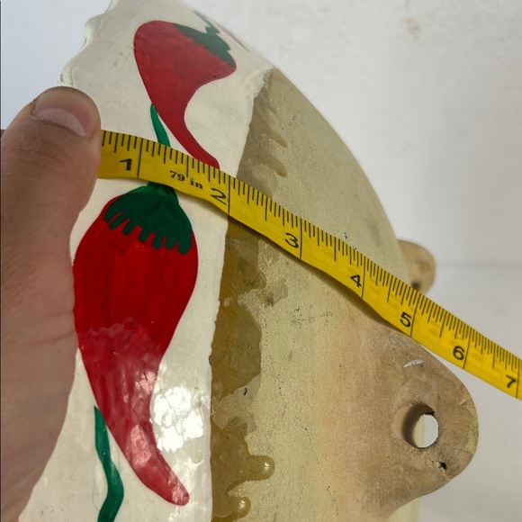 Vibrant Red Chili Pattern Ceramic Bowl - Picture 6 of 6